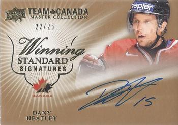 2015-16 Upper Deck Team Canada Master Collection - Winning Standard Signatures #WSS-DH Dany Heatley Front