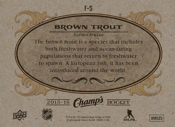 2015-16 Upper Deck Champ's - Fish #F-5 Brown Trout Back