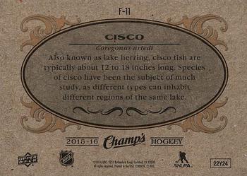 2015-16 Upper Deck Champ's - Fish #F-11 Cisco Back