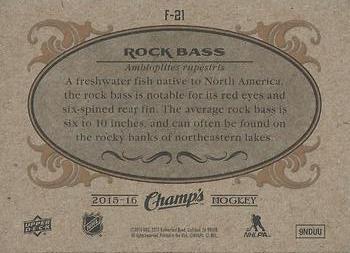 2015-16 Upper Deck Champ's - Fish #F-21 Rock Bass Back