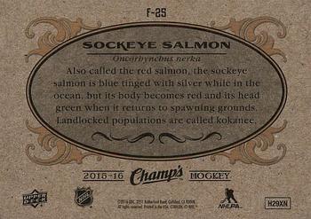 2015-16 Upper Deck Champ's - Fish #F-25 Sockeye Salmon Back
