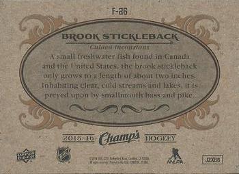 2015-16 Upper Deck Champ's - Fish #F-26 Brook Stickleback Back