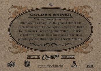 2015-16 Upper Deck Champ's - Fish #F-27 Golden Shiner Back