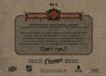 2015-16 Upper Deck Champ's - Northern Wonders #NW-5 Kootenay National Park Back