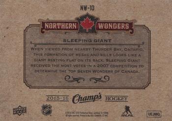 2015-16 Upper Deck Champ's - Northern Wonders #NW-10 Sleeping Giant Back