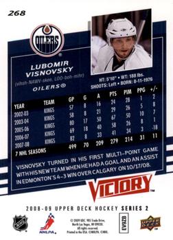 2008-09 Upper Deck - 2008-09 Upper Deck Victory Update Black #268 Lubomir Visnovsky Back