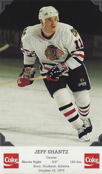 1993-94 Coca-Cola Chicago Blackhawks #NNO Jeff Shantz Front
