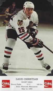 1993-94 Coca-Cola Chicago Blackhawks #NNO Dave Christian Front