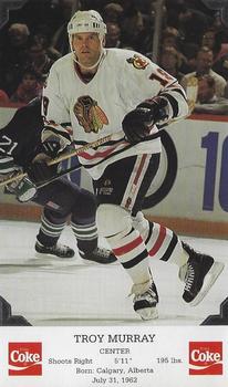 1993-94 Coca-Cola Chicago Blackhawks #NNO Troy Murray Front