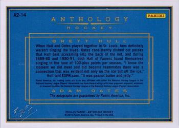 2015-16 Panini Anthology - Anthology Dual Autograph Holo Gold #A2-14 Brett Hull / Adam Oates Back