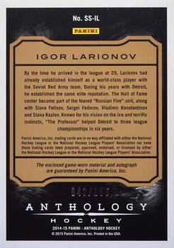 2015-16 Panini Anthology - Sizeable Signatures Jersey #SS-IL Igor Larionov Back
