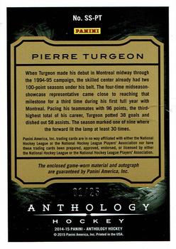 2015-16 Panini Anthology - Sizeable Signatures Jersey Prime #SS-PT Pierre Turgeon Back