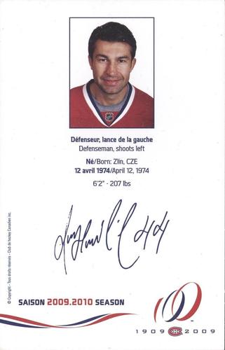 2009-10 Montreal Canadiens Postcards #NNO Roman Hamrlik Back