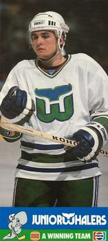 1987-88 Junior Whalers/Burger King/Pepsi Hartford Whalers #NNO Dean Evason Front