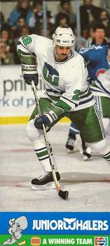 1987-88 Junior Whalers/Burger King/Pepsi Hartford Whalers #NNO Randy Ladouceur Front