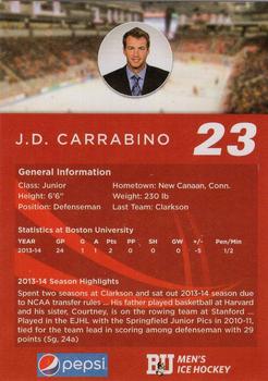 2014-15 Pepsi Boston University Terriers (NCAA) #NNO J.D. Carrabino Back