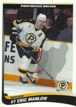 2001-02 Choice Providence Bruins (AHL) #6 Eric Manlow Front