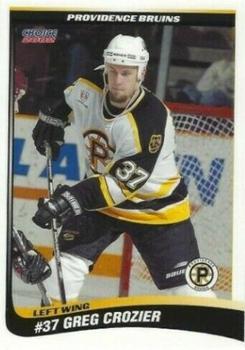 2001-02 Choice Providence Bruins (AHL) #20 Greg Crozier Front