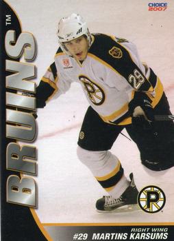 2006-07 Choice Providence Bruins (AHL) #8 Martins Karsums Front