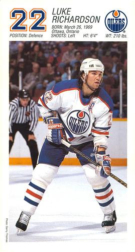 1993-94 Edmonton Oilers #NNO Luke Richardson Front