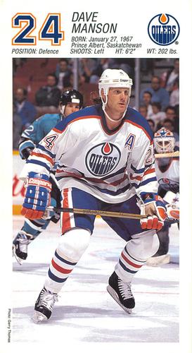 1993-94 Edmonton Oilers #NNO Dave Manson Front