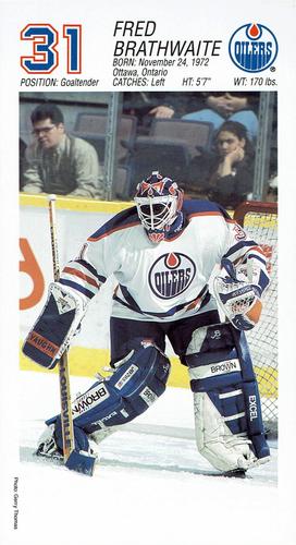 1994-95 Edmonton Oilers #NNO Fred Brathwaite Front