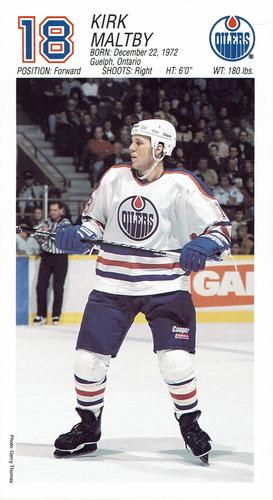 1994-95 Edmonton Oilers #NNO Kirk Maltby Front