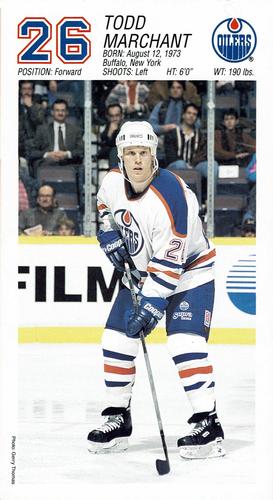1994-95 Edmonton Oilers #NNO Todd Marchant Front