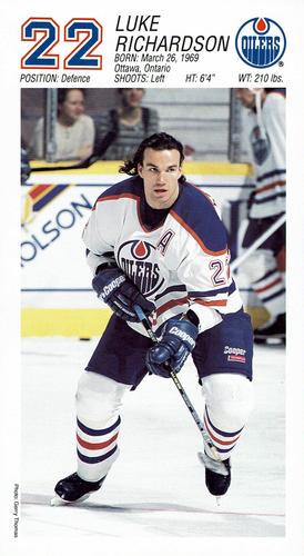 1994-95 Edmonton Oilers #NNO Luke Richardson Front