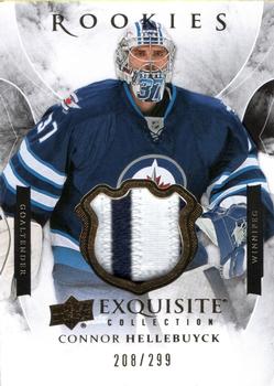 2015-16 Upper Deck Black Diamond - Exquisite Rookies Patch #R-CH Connor Hellebuyck Front