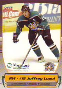 2004-05 Choice Cincinnati Mighty Ducks (AHL) #15 Joffrey Lupul Front