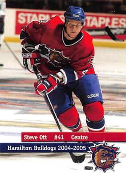 2004-05 Hamilton Bulldogs (AHL) #NNO Steve Ott Front