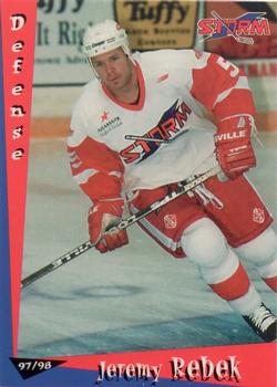 1997-98 Grandstand Toledo Storm (ECHL) #NNO Jeremy Rebek Front