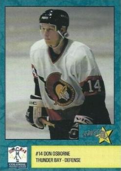 1993-94 Rising Star Thunder Bay Senators (CoHL) #NNO Don Osborne Front
