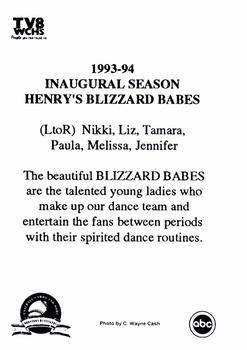 1993-94 Huntington Blizzard (ECHL) #NNO Blizzard Babes Back