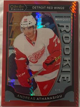 2015-16 O-Pee-Chee Platinum - Marquee Rookies Red Prism #M33 Andreas Athanasiou Front