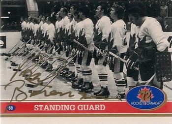 1991-92 Future Trends Canada ’72 - Gold Paint Autographs #60 Standing Guard Front