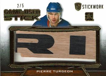 2015 Leaf In The Game Stickwork - Game-Used Stick Gold #GUS-60 Pierre Turgeon Front