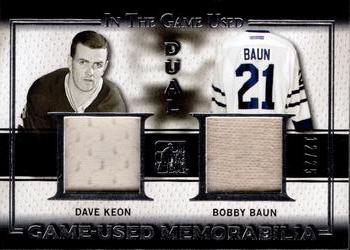 2016 Leaf In The Game Game Used - Dual Game Used Jersey Silver #GD-13 Dave Keon / Bobby Baun Front