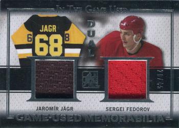 2016 Leaf In The Game Game Used - Dual Game Used Jersey Silver #GD-21 Jaromir Jagr / Sergei Fedorov Front