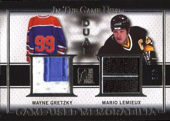 2016 Leaf In The Game Game Used - Dual Game Used Patch Silver #GUP-23 Wayne Gretzky / Mario Lemieux Front