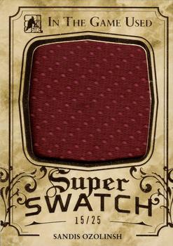 2016 Leaf In The Game Game Used - Super Swatch Gold #SS-34 Sandis Ozolinsh Front