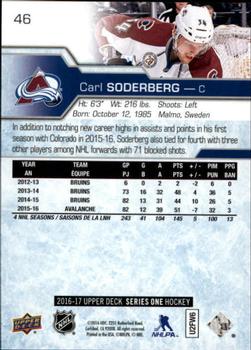 2016-17 Upper Deck #46 Carl Soderberg Back