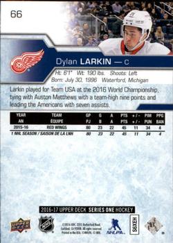 2016-17 Upper Deck #66 Dylan Larkin Back