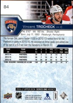 2016-17 Upper Deck #84 Vincent Trocheck Back