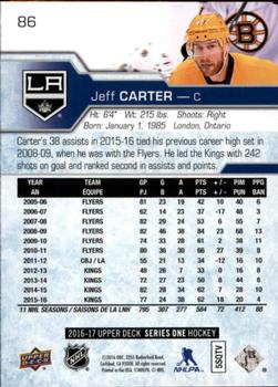 2016-17 Upper Deck #86 Jeff Carter Back