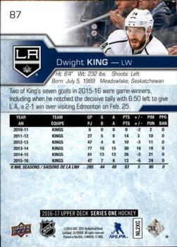 2016-17 Upper Deck #87 Dwight King Back