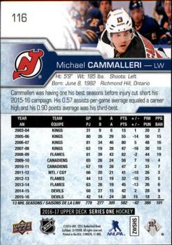 2016-17 Upper Deck #116 Michael Cammalleri Back
