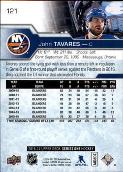 2016-17 Upper Deck #121 John Tavares Back