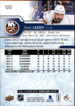 2016-17 Upper Deck #122 Nick Leddy Back